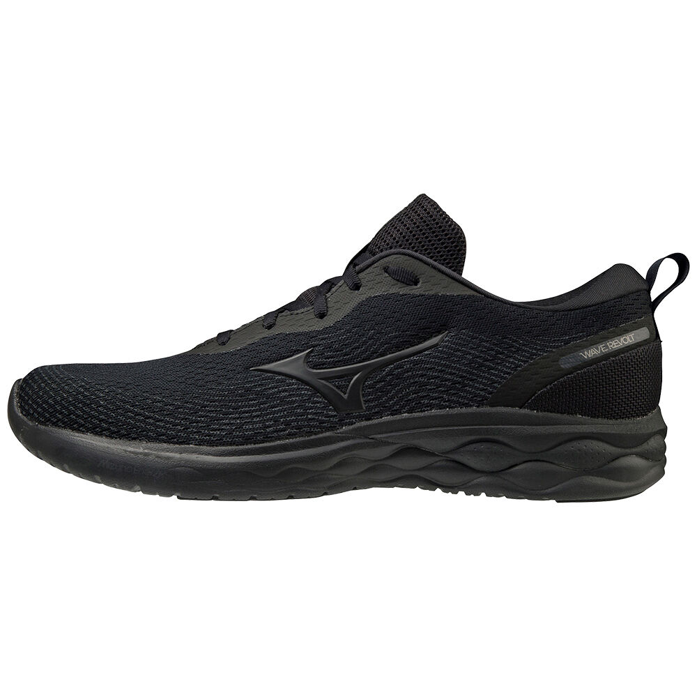 Panske Bezecke Topanky Mizuno Wave Revolt Čierne Vypredaj NDXH59647